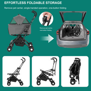 हल्के अधिकतम लोडिंग 40 किलोग्राम फोल्डिंग कुत्ते बिल्ली को हटाने योग्य वाहक और भंडारण टोकरी पालतू - Product Image 4