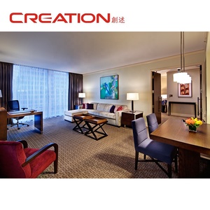 Juego de Dormitorio Individual de <span class=keywords><strong>Hotel</strong></span> Costero de Lujo, Cama con Paneles de Cuero Cosidos a Mano para Suites Premium con Vista al Mar - Product Image 2