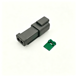 <span class=keywords><strong>DT04</strong></span>-<span class=keywords><strong>2P</strong></span>-<span class=keywords><strong>E005</strong></span> Deutsch DT Series ขั้วต่อตัวผู้2ขาสำหรับที่อยู่อาศัยปลั๊กไฟฟ้ากันน้ำ <span class=keywords><strong>DT04</strong></span>-<span class=keywords><strong>2P</strong></span>-<span class=keywords><strong>E005</strong></span>พร้อมฝาปิดปลาย <span class=keywords><strong>E005</strong></span>สีดำ - Product Image 1