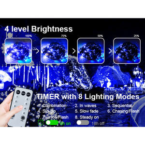 DB 9.8 * 6.5FT Éclairage Décoratif De Noël 360 LED Net Light avec 8 Modes Et Connectable À Distance Net Guirlande Lumineuse Personnalisable - Product Image 5
