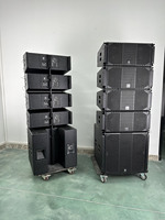 Altavoces profesionales dobles de concierto de escenario de 10 ", sistema de sonido Pa, subwoofer potente de 18", altavoces de matriz de línea activa