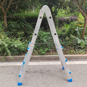 Echelle articulée multi-usages 3-6 marches Echelles télescopiques double face Petites échelles géantes en aluminium - Product Image 4