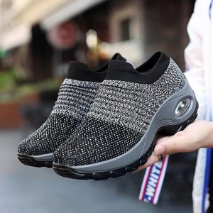Zapatos Deportivos Sin Cordones para Mujer, Otoño/Primavera, Transpirables, de Malla Ligera, con Suela de PU Suave, Plantilla Cómoda, Diseño Moderno - Product Image 2