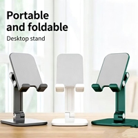 Support de téléphone portable pliable en métal de qualité supérieure, support universel réglable en hauteur pour téléphone et tablette