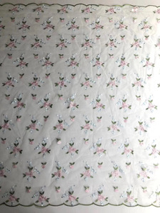 Tissu en dentelle brodée en maille, directement de l'usine, 100% polyester, respirant et léger, pour accessoires féminins - Product Image 5