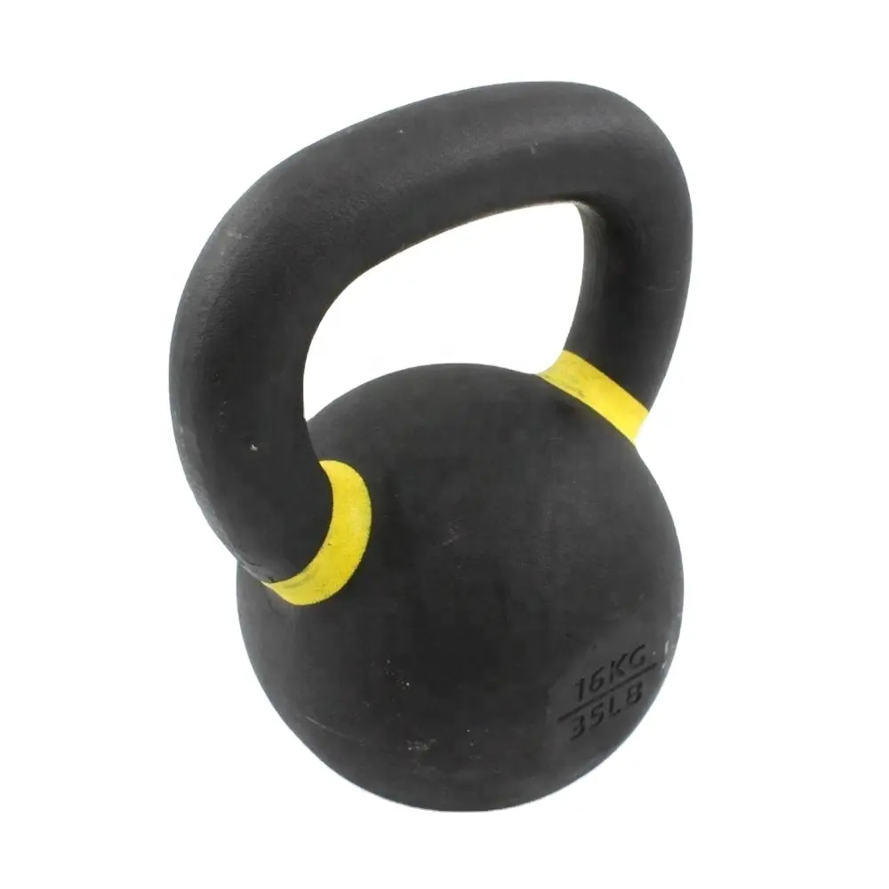 4kg 16kg 80kg Engraved KG LB Weight Black Powder Coating Yoga Fitness Customize Casting Iron Kettle Bell