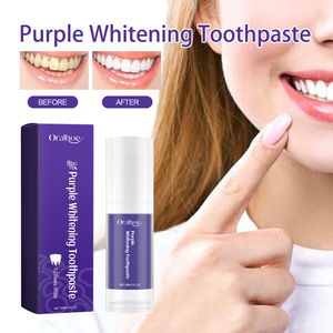 Correcteur de couleur Oralhoe pour éliminer les taches dentaires chez l'homme et la femme, améliorez votre sourire avec du <span class=keywords><strong>dentifrice</strong></span> blanchissant <span class=keywords><strong>violet</strong></span> - Product Image 5