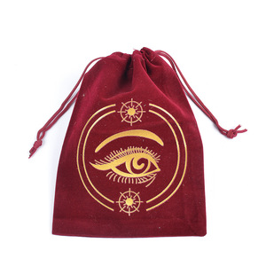 Tas Serut Beludru 13*18cm yang Dapat Disesuaikan dengan Logo Cetak untuk Kemasan & Penyimpanan Kartu Tarot & Perhiasan - Product Image 5