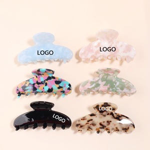 Mi Dairy LOGO PERSONALIZADO 3000 + COLORES OEM ODM acetato acrílico personalizado pinzas para el cabello de gran tamaño accesorios 880030 - Product Image 5