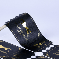 Etiquetas Adhesivas de Vinilo con Código de Barras Impresas con Logotipo Personalizado, Estampado en Caliente con Lámina Dorada para Embalaje de Perfumes y Lápices Labiales (Forma Personalizada)