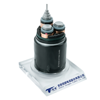 Câble de moyenne tension 8,7/15 kV ZC-YJLV22 3x400mm² en alliage d'aluminium à terres rares, isolé XLPE, blindé à bande d'acier pour l'extension des réseaux