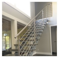Système de Rampes et Balustrades d'Escalier TAKA en Acier Inoxydable, Poteau, Main Courante, Barre Transversale