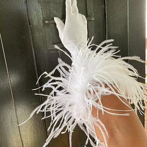 Bufanda blanca barata Boa de plumas de avestruz para mujer, fiesta en casa, boda, decoración de Navidad, ropa artesanal Diy, disfraz, vestido de baile, accesorios - Product Image 1