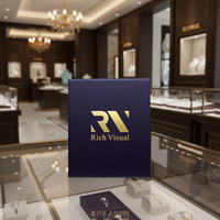 Boîte de présentation de bijoux de luxe RZ avec logo personnalisé, petit MOQ, pour grand collier LED et ensemble de bijoux