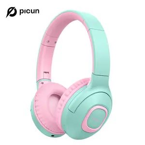 Picun E5 사용자 정의 볼륨 제한 85db 93db 청력 보호 블루투스 5.0 무선 헤드폰 아이