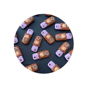 Mix Cartoon Résine Chocolat Bonbons Dos Plat Embellissements Lapin Ours Chat Cochon Chien Cabochons <span class=keywords><strong>Pour</strong></span> Artisanat Cheveux Arcs Center Decor - Product Image 2
