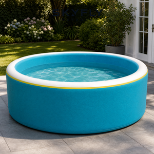 <span class=keywords><strong>Piscine</strong></span> gonflable ronde de 6,6 pieds de diamètre et 4 pieds de profondeur pour adultes, <span class=keywords><strong>piscine</strong></span> extérieure - Product Image 6