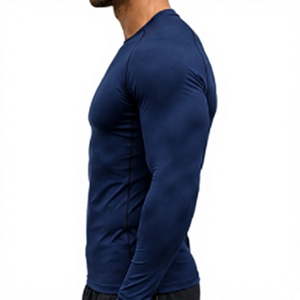 HAWK SPORTS INDUSTRIES Men Knitted Polyester Compression Long Sleeve Crew Neck Solid Quick Dry Sporty 140g Base <b>Layer</b> <b>Top</b> - Product Image 5