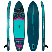 Planche à pagaie gonflable RIDEWAVE 10'6" avec matériau Drop Stitch haute pression pour la pêche, le yoga, le surf et les loisirs aquatiques
