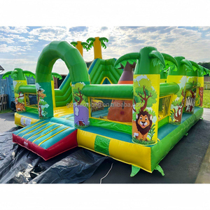 Château gonflable commercial à thème animal, aire de jeux gonflable, combo toboggan et château rebondissant pour enfants - Product Image 2