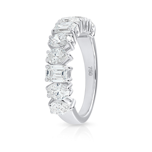 แหวนเพชรแล็บ 9 เม็ด ทอง 18K สีเหลือง/ขาว/โรสโกลด์ - Product Image 4