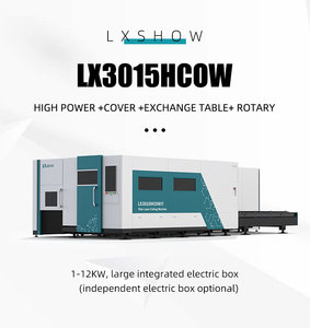 Machine <span class=keywords><strong>de</strong></span> découpe laser à fibre LXSHOW LX3015HCOW 12000W avec couvercle <span class=keywords><strong>de</strong></span> <span class=keywords><strong>protection</strong></span>, <span class=keywords><strong>table</strong></span> d'échange et accessoires rotatifs - Product Image 6