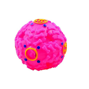 Pelota dispensadora de golosinas para mascotas, juguete interactivo de PVC de 7,5 cm para perros con orificios para comida - Product Image 2
