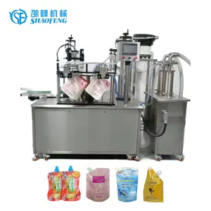Automatic Rotary Spout Pouch Sachet Bag Filling Capping Packaging Machine Liquid Chemical Shampoo Lotion Filler Capper Machine