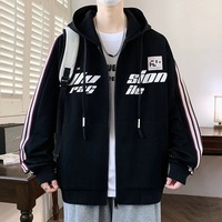 Veste pull unisexe en coton tissé 100 % pour étudiants, collection automne, avec poche, anti-plis et coupe-vent