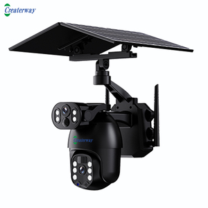 عدسة مزدوجة في الهواء الطلق <span class=keywords><strong>IP</strong></span> كاميرا واي فاي الشمسية بألوان كاملة شبكة CMOS الذكية AI التكنولوجيا 30 متر رؤية ليلية مزرعة الكشف عن الوجه - Product Image 1