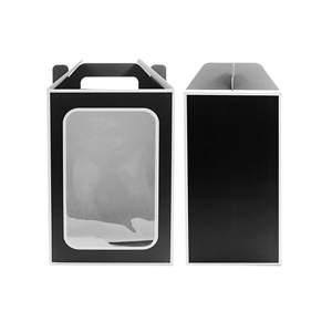 Grande fenêtre transparente boîtes-cadeaux de fête de mariage avec poignées sacs en papier Bouquet portables avec matériaux recyclés - Product Image 4