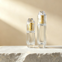 Flacons de parfum en verre transparent personnalisés de luxe 30ml 50ml 100ml ronds avec gravure et couleurs personnalisées avec boîte