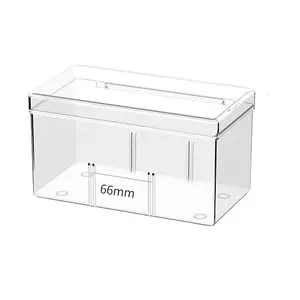 Organisateur de pilules en plastique transparent rectangulaire divisé Boîte de rangement médicale en acrylique avec poignée