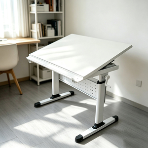 Mesa de Dibujo para Arquitectos con Altura Ajustable Manualmente, Suministro Directo de Fábrica, Escritorio de Pintura Inclinable con Manivela y Ranura para Papel - Product Image 5