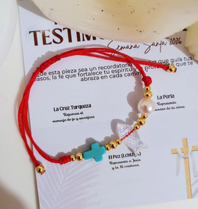<span class=keywords><strong>Pulsera</strong></span> Religiosa con Cuentas, Amuleto <span class=keywords><strong>de</strong></span> <span class=keywords><strong>la</strong></span> Cruz y Estrella <span class=keywords><strong>de</strong></span> <span class=keywords><strong>la</strong></span> <span class=keywords><strong>Vida</strong></span> <span class=keywords><strong>de</strong></span> Jesús, <span class=keywords><strong>Pulsera</strong></span> Ajustable <span class=keywords><strong>de</strong></span> Fe Cristiana, Joyería Católica al por Mayor - Product Image 4