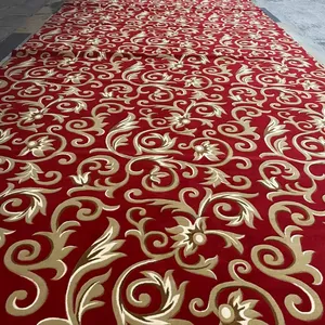 Imprimer tapis de prière de mosquée musulmane Axminster modèles personnalisés 4*25 rouleau tapis personnalisés tapis de prière de mosquée pour mosquée