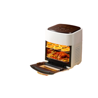 Four à friteuse à air numérique électrique de 15 L avec surface antiadhésive en PTFE, 1400 W, pour camping-car, extérieur et usage domestique