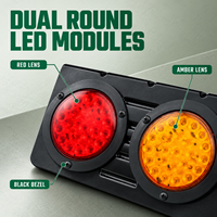 Feu arrière de camion HSSH 48 LED 12V 24V 10-30V, feu combiné arrière pour remorque, pick-up, véhicule utilitaire