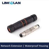 Linkwylan IP68 Conector de extensión de campo RJ45 blindado completo Cat6 6A Cat7 Cable Ethernet Conexión sin herramientas a prueba de agua