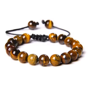 Wholesale Men's 8mm Tiger Eye Lava Stone Stretch <b>Bracelet</b> <b>Healing</b> Stress Fashion Accessory - Product Image 5