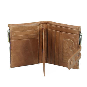 Lichee motif peau de vache en cuir véritable RFID protégé étui à rabat suspendu fermeture portefeuille sac à main Pocketbook Billfold - Product Image 4