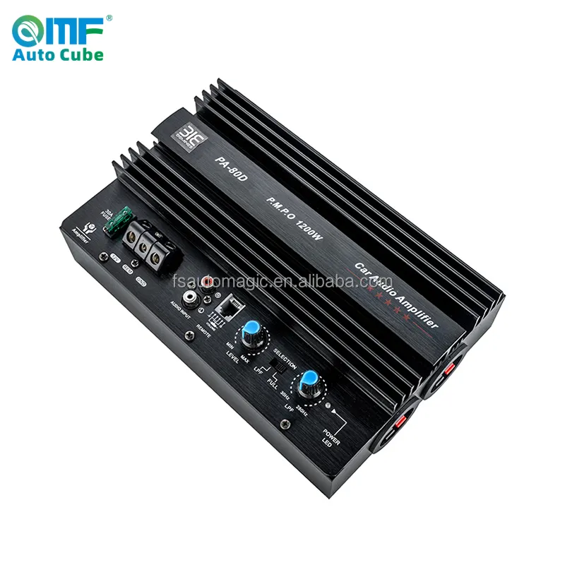 QMF-PA-80D02 Khuếch Đại 12V Class AB Audiophile Xe 2 Kênh Khuếch Đại Hàn Quốc 5800W Xe Amp