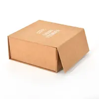 GraceSmart 자연적인 kraft 갈색 종이 포장 선물 햄퍼 상자 자기 뚜껑