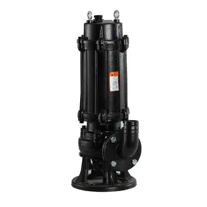 Pompe à eaux usées submersible verticale d'aspiration de sable industrielle de WQ20-60-11 portative de 65(JY) pour le pompage d'étang et le retrait d'eaux usées