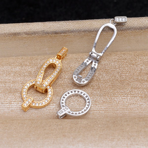 Hebilla de Collar de Plata S925 de Una Sola Hilera, Collar de Cuentas Pequeñas 5733, Accesorios de Joyería Chapados para Reparación y Diseños Personalizados - Product Image 4