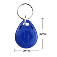 Porte-clés RFID inscriptible et réinscriptible OEM ODM en ABS, étiquette sans contact avec puce F08, programmable, vente en gros d'usine, approvisionnement en vrac