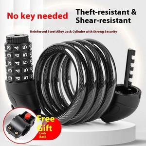 Selezionato di alta qualità cavo portatile in acciaio serratura antifurto serratura a combinazione adatto <span class=keywords><strong>per</strong></span> <span class=keywords><strong>biciclette</strong></span> elettriche di montagna - Product Image 4