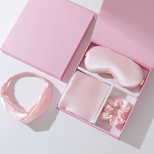 بيع بالجملة تاج الزفاف مخصص ، مجموعة هدية حرير ملبري علبة وسادة سكرونشيز و - Product Image 3