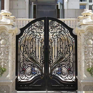 Chất Lượng Cao Tùy Chỉnh Điều Khiển Điện Lối Vào Hàng Rào Wrought Cổng Sắt Cho Cổng Trượt - Product Image 1