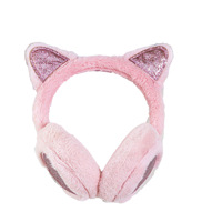 Nouveaux cache-oreilles en peluche chauds et mignons pour enfants, étudiants, hommes et femmes, avec protection des oreilles, motif dessin animé, pour l'hiver